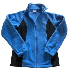 Columbia Sportswear Women’s Fleece Zip Jacket Stand Up Collar Pockets Blue Small